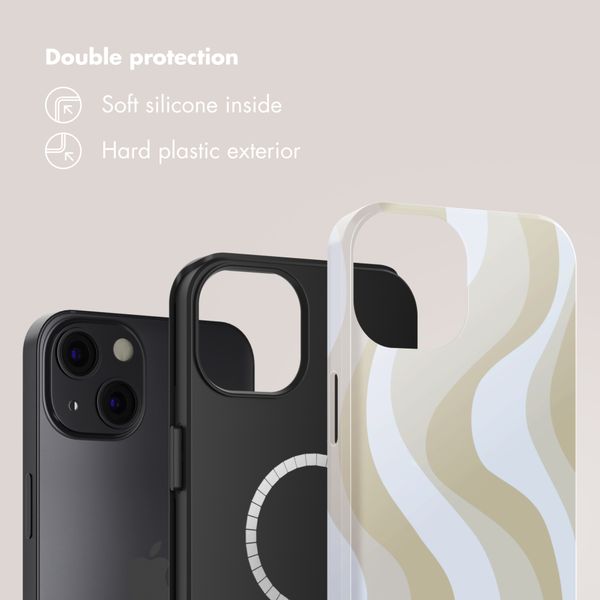 Selencia Vivid Back Cover with MagSafe Apple iPhone 13 - Desert Waves Beige