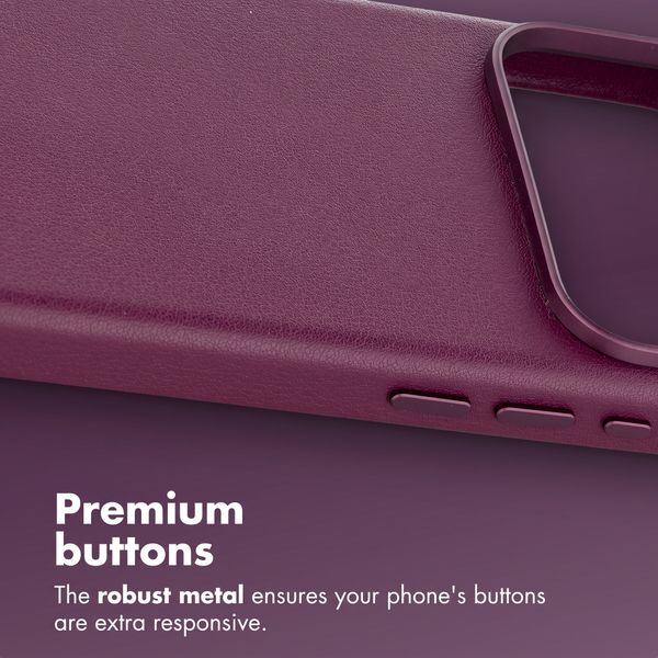 Accezz Leather Case with MagSafe Apple iPhone 18 Pro Max / 17 Pro Max - Heath Purple