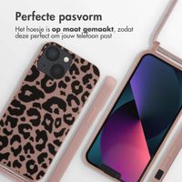 imoshion Siliconen design hoesje met koord Apple iPhone 13 Mini - Animal Pink