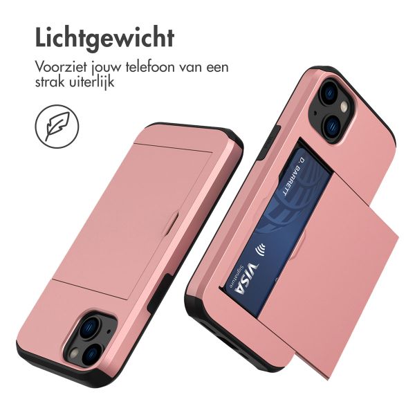 imoshion Backcover met pasjeshouder iPhone 13  - Rosé Goud