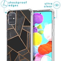 imoshion Design hoesje met koord Samsung Galaxy A71 - Grafisch Koper - Zwart / Goud