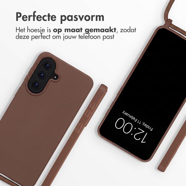 imoshion Siliconen hoesje met koord Samsung Galaxy A18 (4G) / A17 (4G/5G) - Bruin
