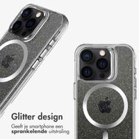 imoshion Clear Glitter Backcover met MagSafe Apple iPhone 15 Pro Max - Zilver