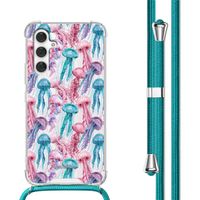 imoshion Design hoesje met koord Samsung Galaxy A54 (5G) - Jellyfish Watercolor