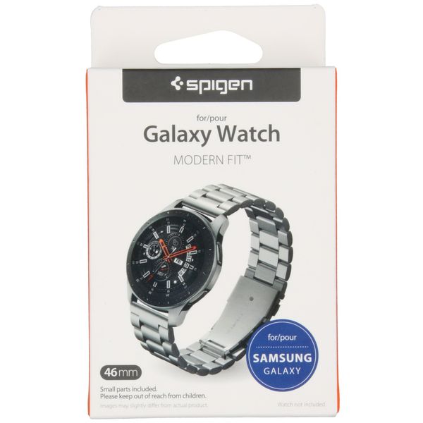 Spigen Modern Fit Steel Watch band Samsung Galaxy Watch 46 mm - Zilver