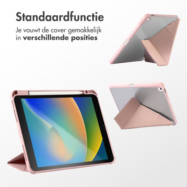 imoshion Origami Bookcase iPad 9 (2021) 10.2 inch / iPad 8 (2020) 10.2 inch / iPad 7 (2019) 10.2 inch - Roze