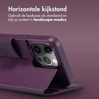 Accezz Leather Bookcase 2-in-1 met MagSafe iPhone 15 Pro Max - Heath Purple