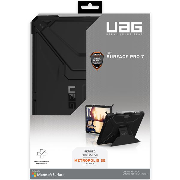 UAG Metropolis Backcover Microsoft Surface Pro 7 Plus / 7 / 6 / 4 - Zwart