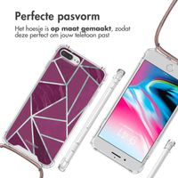 imoshion Design hoesje met koord Apple iPhone 8 Plus / 7 Plus - Bordeaux Graphic