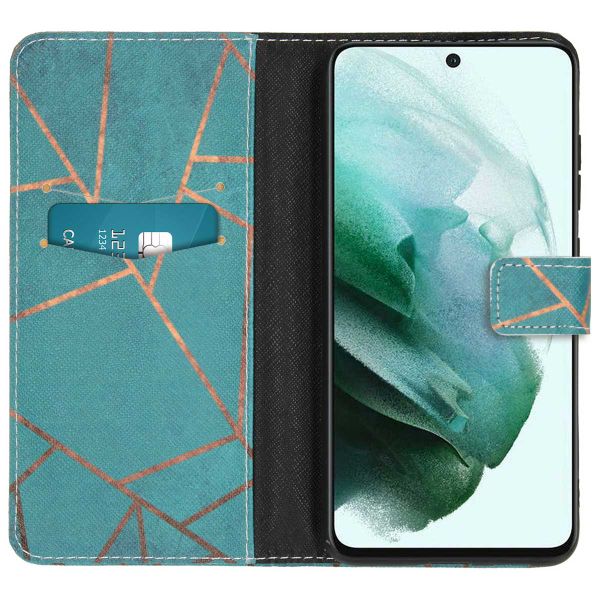 imoshion Design Softcase Bookcase Galaxy S21 FE - Blue Graphic