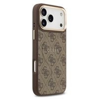 Guess Classic 4G Logo Backcover met MagSafe Apple iPhone 17 Pro Max - Bruin