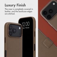 Accezz 2-in-1 Leather Bookcase with MagSafe Apple iPhone 18 Pro / 17 Pro - Coffee Brown