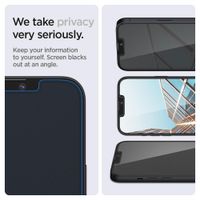 Spigen EZ Fit GLAS.tR Privacy Glass Screenprotector - 1 pack Apple iPhone 17e / 16e / 14 / 13 / 13 Pro