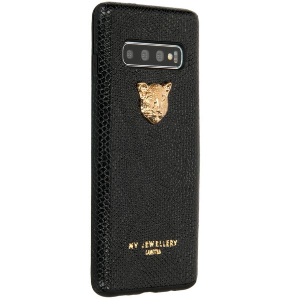 My Jewellery Tiger Softcase Backcover Samsung Galaxy S10 - Zwart