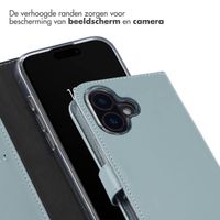 Selencia Echt Leren Bookcase Apple iPhone 16 - Air Blue