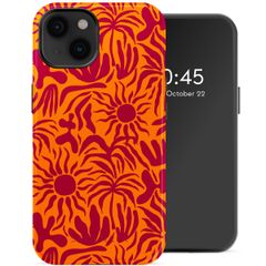 Selencia Vivid Tough Backcover met MagSafe iPhone 14 - Tropical Vibes Apricot