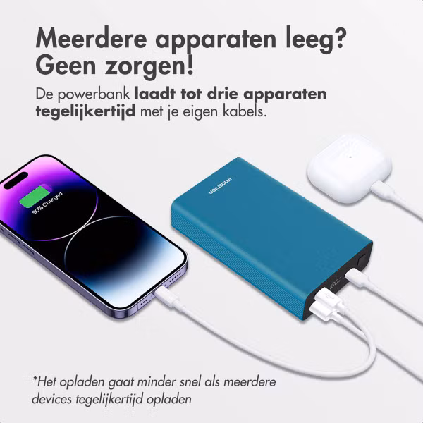 imoshion Zomerpakket | Wireless Tag voor Apple (2-pack) + Universele Waterproof Pouch (2-pack) - Roze/Turquoise + Ultra Series Powerbank 20.000 mAh - Petrol Green