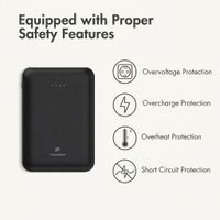 imoshion Compact Power Bank 10,000 mAh - Small power bank - 22.5W fast charger - USB-C / USB-A - Black