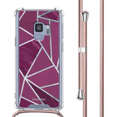 imoshion Design hoesje met koord Samsung Galaxy S9 - Bordeaux Graphic