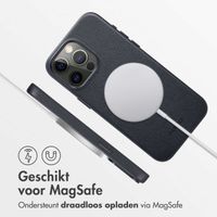 Accezz MagSafe Leather Backcover iPhone 15 Pro Max - Onyx Black