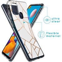 imoshion Design hoesje Samsung Galaxy A21s - Grafisch Koper / Wit