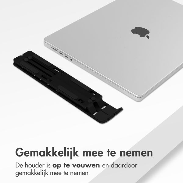 Accezz Laptop houder - Laptop standaard - Verstelbaar en opvouwbaar - Zwart