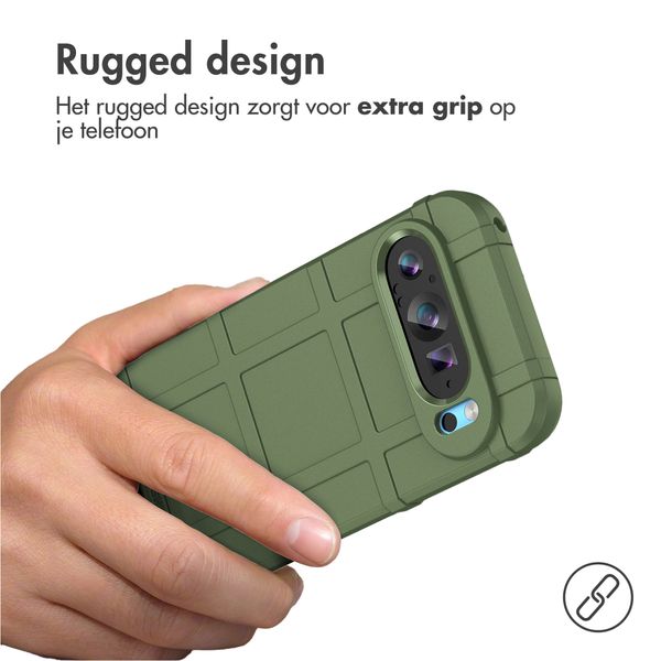 imoshion Rugged Shield Backcover Google Pixel 9 / 9 Pro - Donkergroen