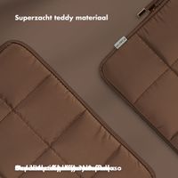 Selencia Puffy Laptop hoes 13-14 inch - Laptopsleeve - Mocha Brown