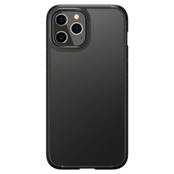 Spigen Ultra Hybrid Backcover Apple iPhone 12 (Pro) - Zwart