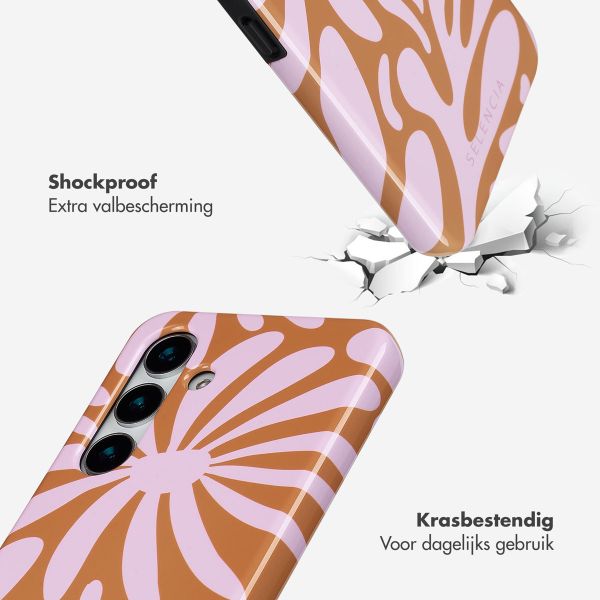 Selencia Vivid Tough Backcover Samsung Galaxy S25 Plus - Modern Bloom Pink