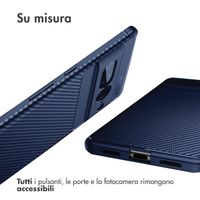 imoshion Carbon Softcase Backcover Google Pixel 7 Pro - Blauw