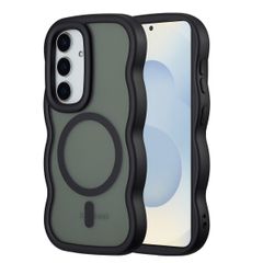 Selencia Wavy Backcover met MagSafe Samsung Galaxy S24 / S25 - Zwart