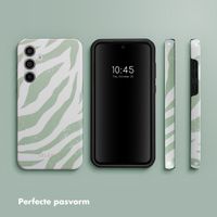 Selencia Vivid Tough Backcover Samsung Galaxy A55 - Colorful Zebra Sage Green