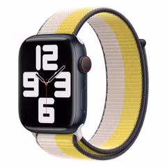 Apple Sport Loop Band Apple Watch Series 1 t/m 10 / SE / Ultra (2) (44/45/46/49 mm) - Oat Milk/Lemon Zest