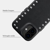 Selencia Studs Backcover met MagSafe Apple iPhone 16 - Velvet Black