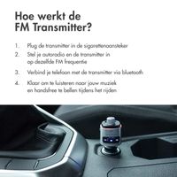 imoshion Bluetooth FM Transmitter Auto - met Power Delivery USB-C oplaadpoort - Zwart / Zilver