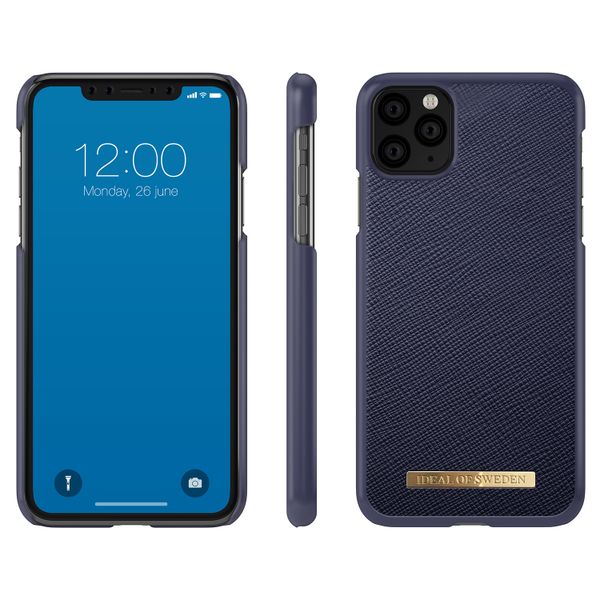 iDeal of Sweden Saffiano Backcover iPhone 11 Pro Max - Blauw