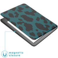imoshion Design Slim Hard Case Bookcase Amazon Kindle 10 - Green Leopard
