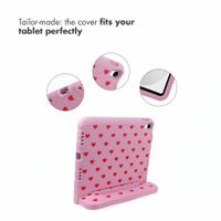 imoshion Kidsproof Design Back Cover with Handle Apple iPad 11 (2025) 11 inch A16 / iPad 10 (2022) 10.9 inch - Red hearts