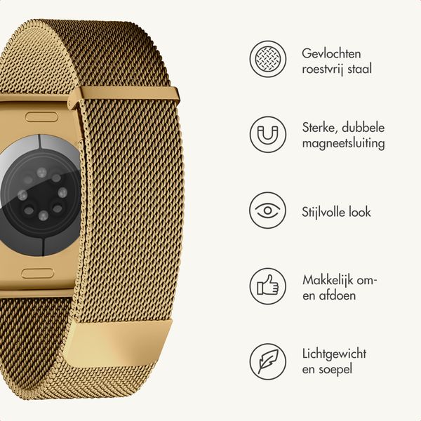 imoshion Milanees magnetisch bandje Apple Watch | 44/45/46/49 mm - Goud