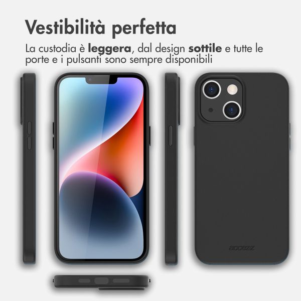 Accezz Leather Backcover met MagSafe Apple iPhone 14 Plus - Zwart