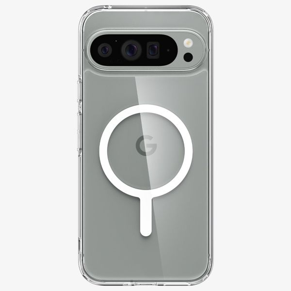 Spigen Ultra Hybrid Backcover Metal Ring MagFit Google Pixel 9 Pro XL - Transparant / Wit