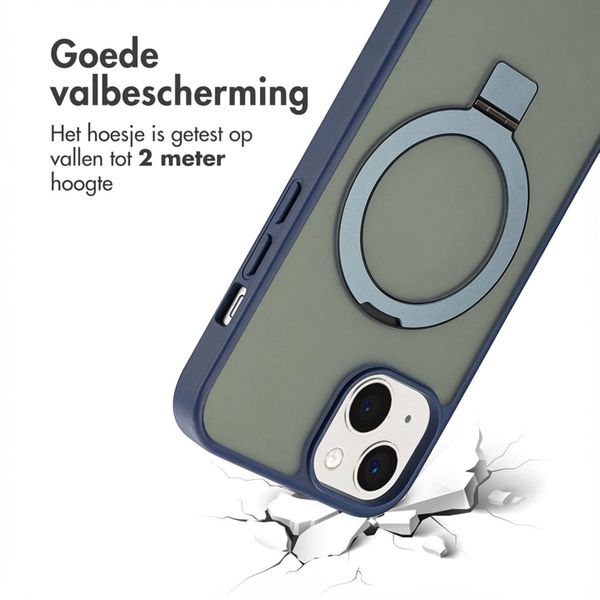 Accezz Ring Stand Backcover met MagSafe Apple iPhone 13 - Blauw