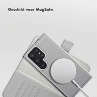 Selencia Olyn Uitneembare Bookcase met MagSafe Samsung Galaxy S24 Ultra - Grijs