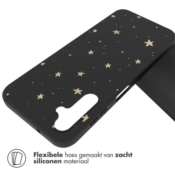 imoshion Design hoesje Samsung Galaxy A14 (5G/4G) - Sterren / Zwart