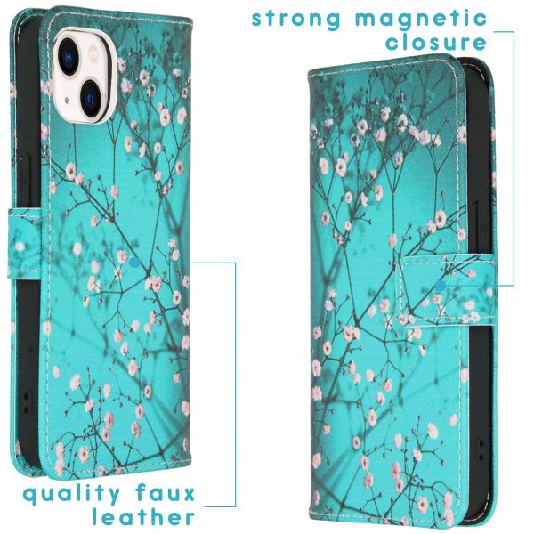 imoshion Design Softcase Bookcase iPhone 13 - Blossom