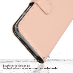 Selencia Echt Lederen Bookcase Samsung Galaxy S25 Ultra - Dusty Pink