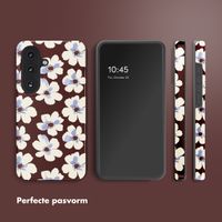 Selencia Vivid Backcover met MagSafe Samsung Galaxy S26 FE - Choco Flower Pop