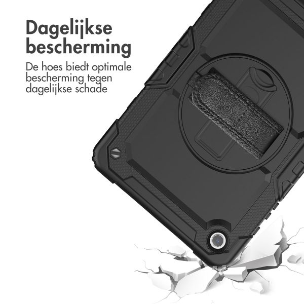 Accezz Rugged Backcover met schouderstrap Samsung Galaxy Tab A9 Plus - Zwart