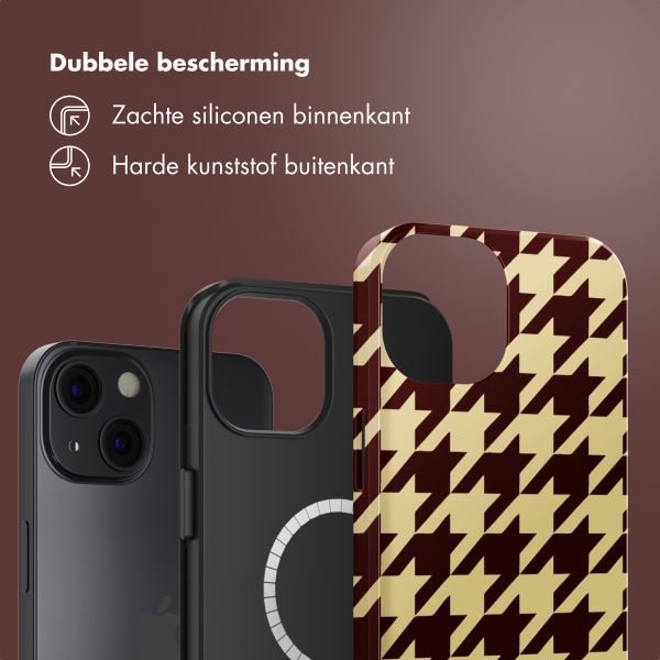 Selencia Vivid Backcover met MagSafe Apple iPhone 13 - Pied-de-Poule